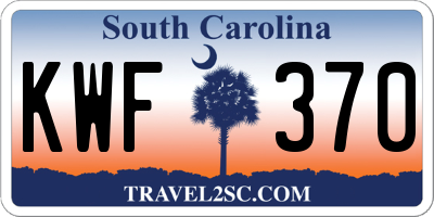 SC license plate KWF370