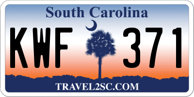 SC license plate KWF371