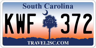 SC license plate KWF372