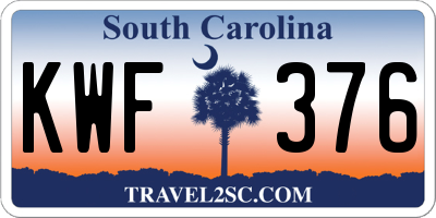 SC license plate KWF376