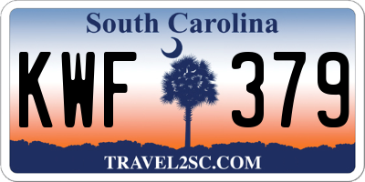 SC license plate KWF379
