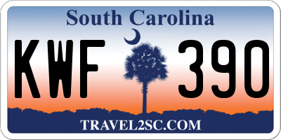 SC license plate KWF390