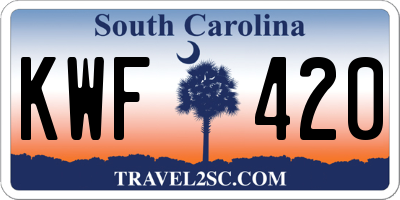 SC license plate KWF420