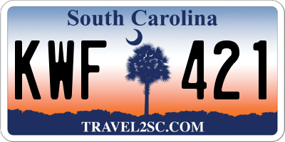 SC license plate KWF421