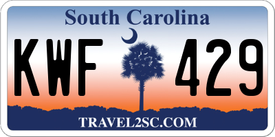 SC license plate KWF429