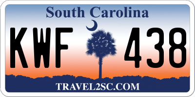 SC license plate KWF438