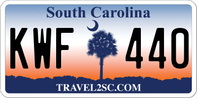 SC license plate KWF440