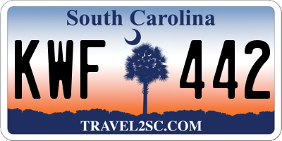 SC license plate KWF442