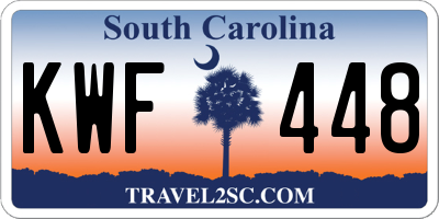 SC license plate KWF448