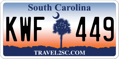 SC license plate KWF449
