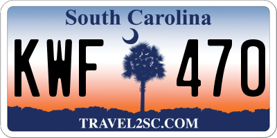 SC license plate KWF470