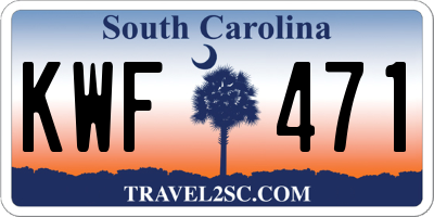 SC license plate KWF471