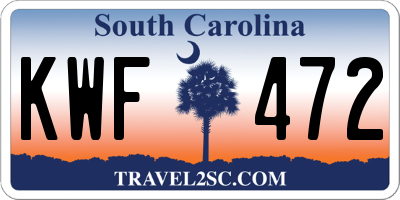 SC license plate KWF472