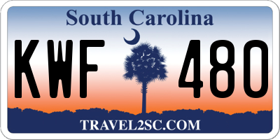 SC license plate KWF480
