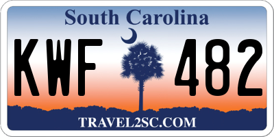SC license plate KWF482