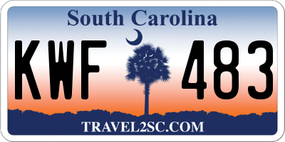 SC license plate KWF483
