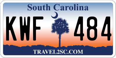 SC license plate KWF484