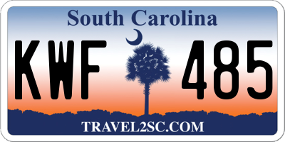 SC license plate KWF485