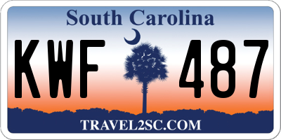 SC license plate KWF487
