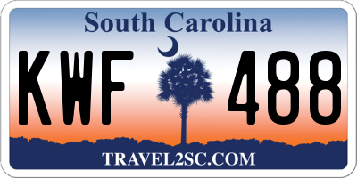 SC license plate KWF488