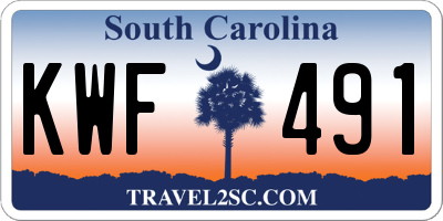 SC license plate KWF491