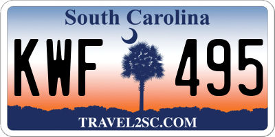 SC license plate KWF495