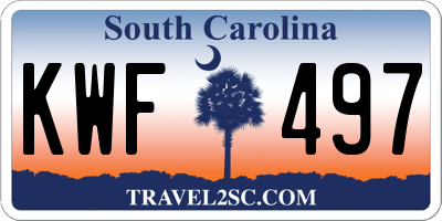 SC license plate KWF497