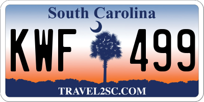 SC license plate KWF499
