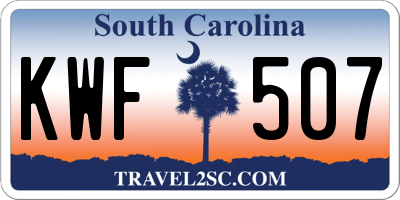 SC license plate KWF507