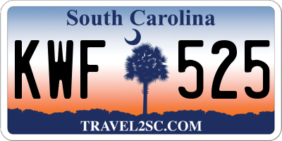 SC license plate KWF525