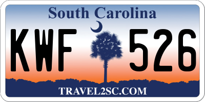 SC license plate KWF526