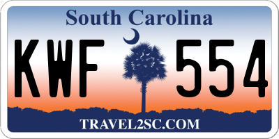 SC license plate KWF554