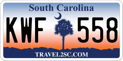 SC license plate KWF558