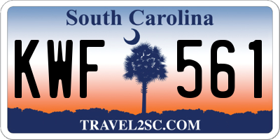 SC license plate KWF561