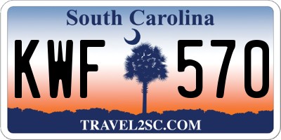 SC license plate KWF570