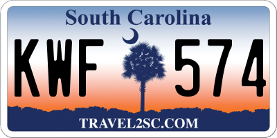SC license plate KWF574