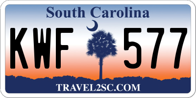 SC license plate KWF577