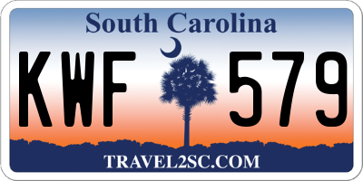 SC license plate KWF579