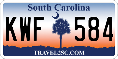 SC license plate KWF584