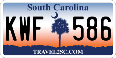SC license plate KWF586