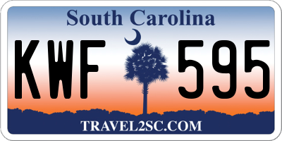 SC license plate KWF595