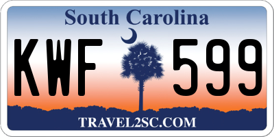 SC license plate KWF599