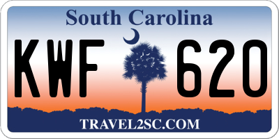 SC license plate KWF620