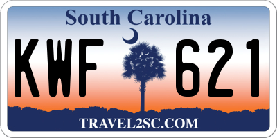 SC license plate KWF621
