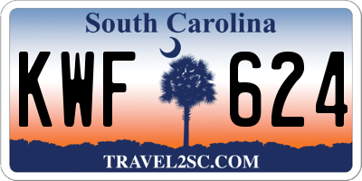 SC license plate KWF624