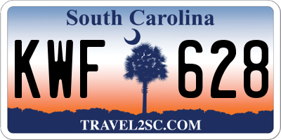 SC license plate KWF628
