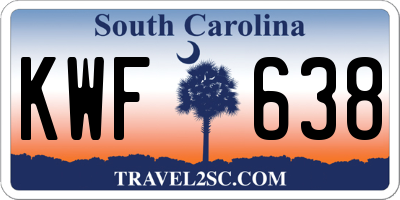 SC license plate KWF638