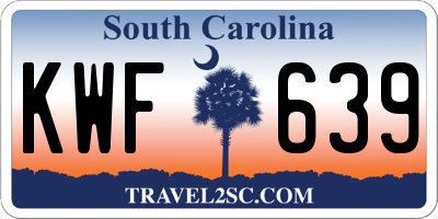 SC license plate KWF639
