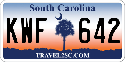 SC license plate KWF642