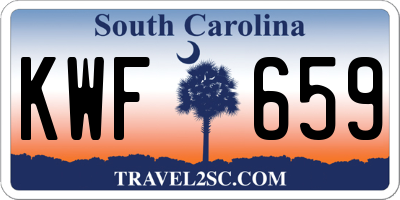 SC license plate KWF659